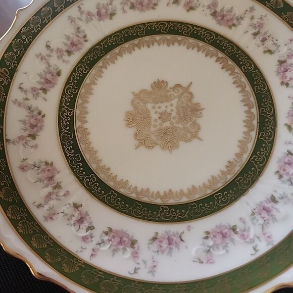 Antique Wheelock ? Limoges ?Hand Painted Porcelain 7.5” Plate Gold Rim - Picture 8 of 10